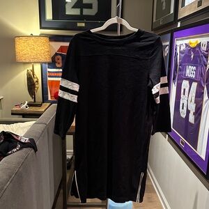 J. Crew Navy Dress with Contrasting White Stripes